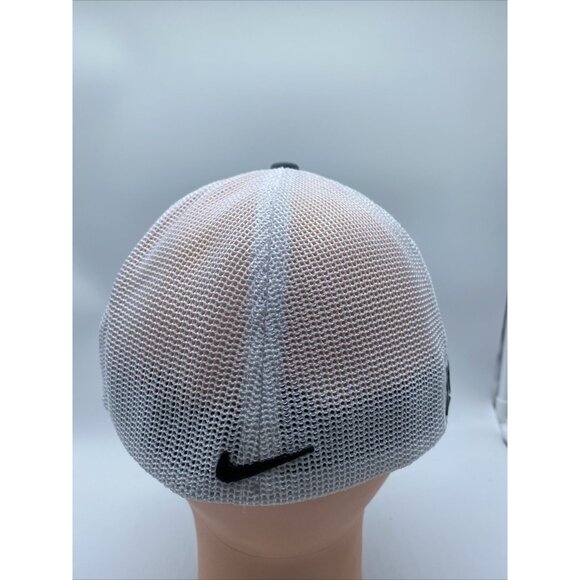 Nike Golf VR 20XI Mesh Baseball Cap Hat Mesh Logo Flexfit White Grey Size M/L - Picture 6 of 15